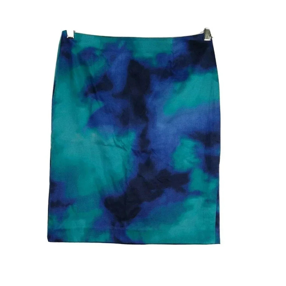 Jones Wear Pencil Skirt Women Size 4 Blue Green